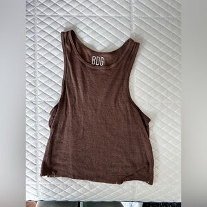 BDG Godfather brown crop tank size medium